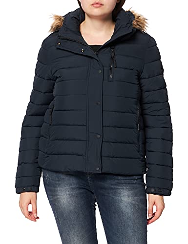 Superdry Chaqueta clásica Faux Fur Fuji, Eclipse Navy, XS para Mujer