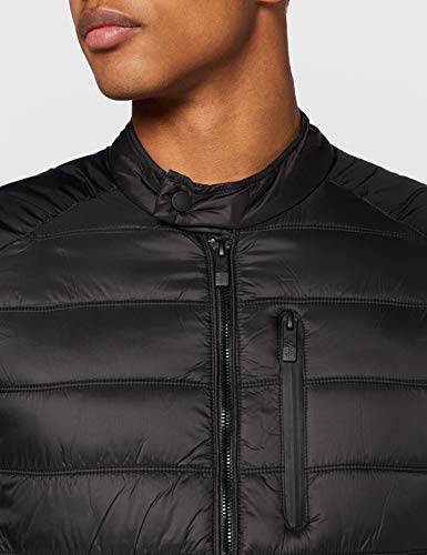 Superdry Commuter Quilted Biker Chaqueta Acolchada, Black, XL para Hombre