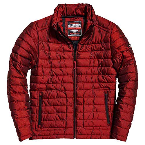 Superdry Double Zip Fuji Chaqueta, Rojo (Bright Red 60i), M para Hombre