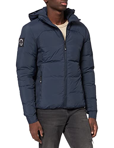 Superdry Expedition Down-Cortavientos Chaqueta, Eclipse Navy, L para Hombre