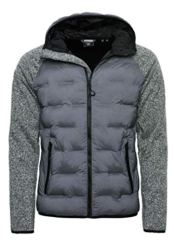 Superdry Hombre Chaqueta híbrida con Cremallera Integral Sonic Arenilla Gris Sonic XL