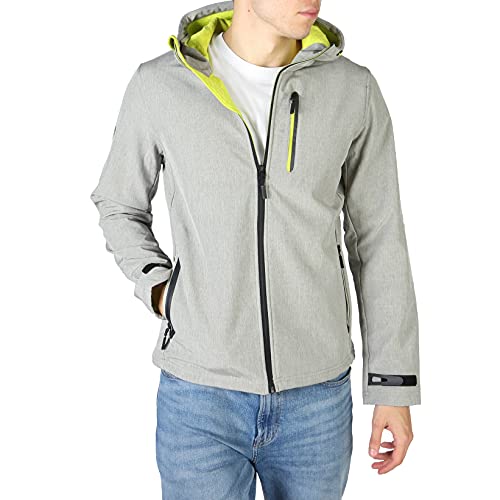 Superdry Hooded Softshell Parka, Grey Marl, XL para Hombre