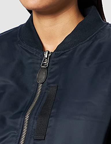 Superdry Ma1 Bomber Chaqueta, Azul Marino y Cromo, S para Mujer