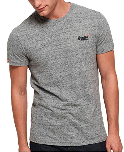 Superdry Orange Label Vntge Emb S/s tee Camiseta, Gris (Flint Steel Grit A3z), XX-Large (Talla del fabricante: 2XL) para Hombre