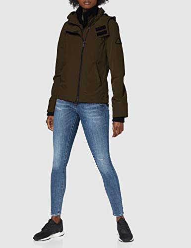 Superdry Ottoman Technical Windcheater Chaqueta, Verde (Khaki 03o), S para Mujer