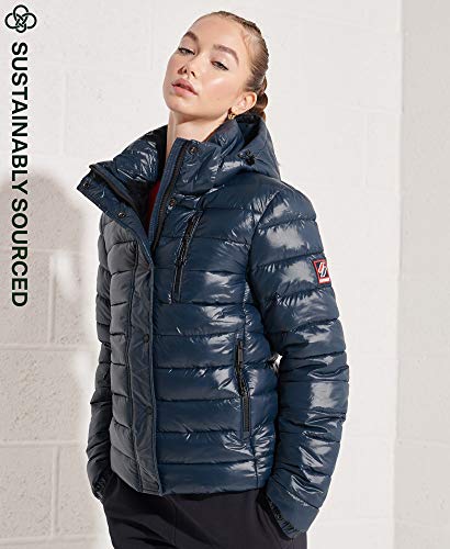 Superdry Shine Fuji 2.0 A4-Acolchado, Eclipse Navy, Small para Mujer