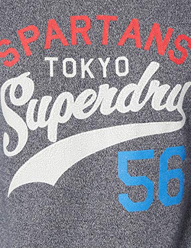 Superdry Tri Classic Crew Skateboarding Hoodie Sudadera, Rich Navy Mega Grit, XL para Hombre