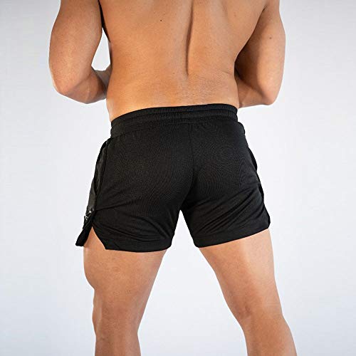 Superora Hombres Running Gym Pantalones Cortos Deportivos Pantalones Cortos de Entrenamiento al Aire Libre Transpirables con Bolsillos