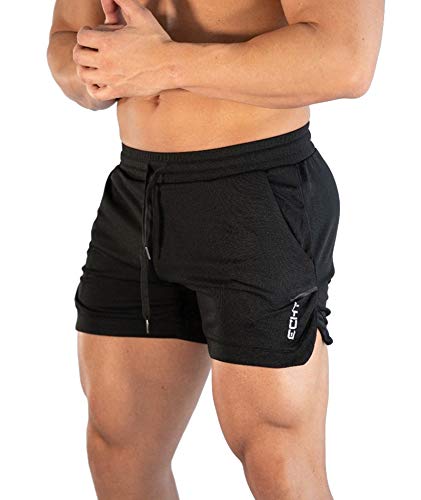 Superora Hombres Running Gym Pantalones Cortos Deportivos Pantalones Cortos de Entrenamiento al Aire Libre Transpirables con Bolsillos