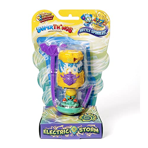 SUPERTHINGS Battle Spinner – Electric Storm. 1 Spinner y 1 SuperThing exclusivo