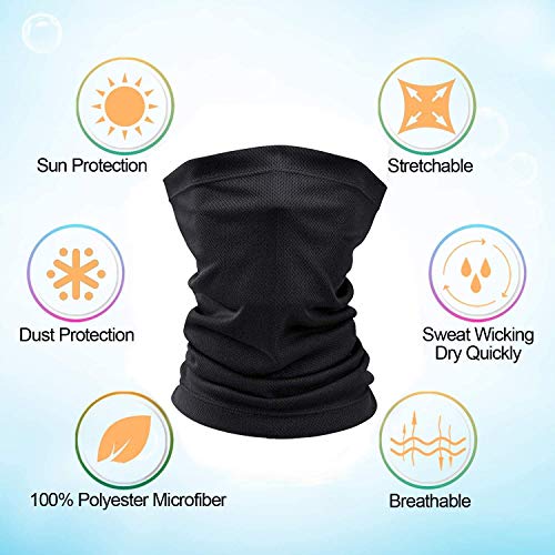 SUPRBIRD 6 Piezas Elastica Pañuelos Cabeza Multifunción Bufanda Bandana,Bragas de Cabeza Turbante Magico Pasamontañas Tubo UV Pulsera Mascarilla para Hombre Mujer Festivales de música, Raves, Monta