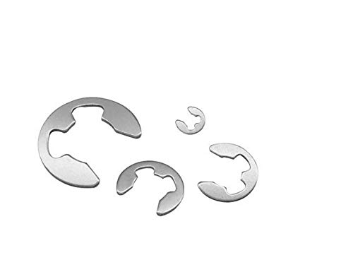 Surtido de clips de E-Clips de acero inoxidable de 630 piezas 1.2 / 1.5 / 2 /2.5/3/3.5/4/5/6/8/9/10/10/12/15mm Anillo de retención interno de retención a presión con anillo de plástico (630 piezas)