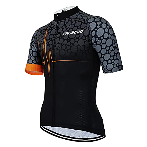 SUUKAA Maillot de Ciclismo para Hombre Camiseta Ropa Paseo Manga Corta,Top Ciclismo Bicicleta Maillots,Transpirable y Que Absorbe El Sudor,Secado Rápido,Mountain Bike/MTB Maillots