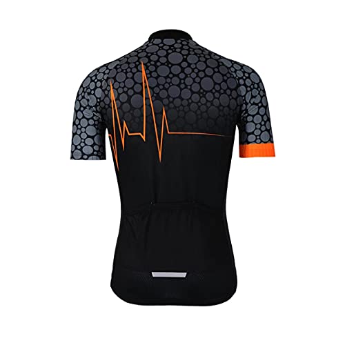 SUUKAA Maillot de Ciclismo para Hombre Camiseta Ropa Paseo Manga Corta,Top Ciclismo Bicicleta Maillots,Transpirable y Que Absorbe El Sudor,Secado Rápido,Mountain Bike/MTB Maillots