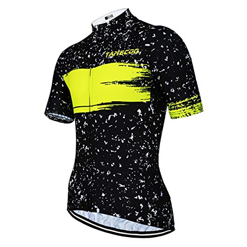 SUUKAA Maillot de Ciclismo para Hombre Camiseta Ropa Paseo Manga Corta,Top Ciclismo Bicicleta Maillots,Transpirable y Que Absorbe El Sudor,Secado Rápido,Mountain Bike/MTB Maillots