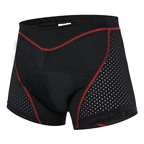 SUUKAA Pantalones Cortos de Ciclismo para Mujer/Hombres Unisexo Ropa Interior Deportiva con Acolchado Elástico Transpirable de Gel 5D,MTB Bicicleta Pantalones Cortos