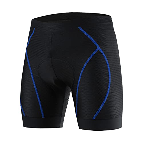 SUUKAA Pantalones Cortos de Ciclismo Ropa Interior Deportiva para Mujer/Hombres Unisexo con Acolchado Elástico Transpirable de Gel 5D,MTB Bicicleta Pantalones Cortos