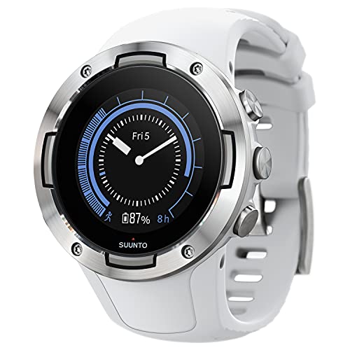 Suunto 5 Reloj Deportivo GPS Ligero y Compacto, Seguimiento 24/7 de Actividad física, Medición del Ritmo cardiaco en la muñeca, Unisex-Adulto, Blanco, Talla Única