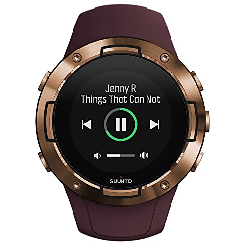 Suunto 5 Reloj Deportivo GPS Ligero y Compacto, Seguimiento 24/7 de Actividad física, Medición del Ritmo cardiaco en la muñeca, Unisex-Adulto, Burdeos/Cobre, Talla Única