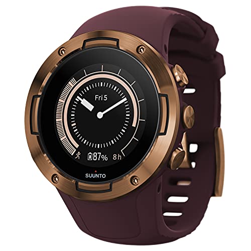 Suunto 5 Reloj Deportivo GPS Ligero y Compacto, Seguimiento 24/7 de Actividad física, Medición del Ritmo cardiaco en la muñeca, Unisex-Adulto, Burdeos/Cobre, Talla Única