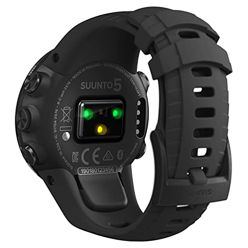 Suunto 5 Reloj Deportivo GPS Ligero y Compacto, Seguimiento 24/7 de Actividad física, Medición del Ritmo cardiaco en la muñeca, Unisex-Adulto, Negro, Talla Única