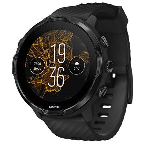 Suunto 7 Reloj Inteligente versátil para Practicar Deporte con Wear OS de Google, Unisex-Adulto, Negro, Talla Única