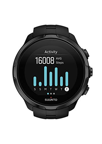 Suunto Spartan Sport Wrist HR - Reloj GPS Multideporte, sumergible hasta 100m, pulsómetro de muñeca, pantalla táctil de color, Negro, Talla única