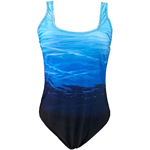 Sweetneed chida yi Bañadores de Mujer Traje de una Pieza con Relleno Bañador Push up Ropa de Baño Cintura Alta Size Gradiente de Color Cruz Atrás Slim Fit Cuerpo Atractivo Bañera Bikini…