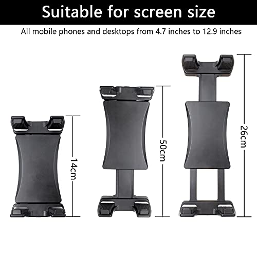 Sweetone Soporte Tablet Bicicleta, Soporte de Bicicleta giratoria Ajustable de 360 ​​° para iPad Pro,iPad Air, portátil Reposacabezas Caminadora Ejercicio Gimnasio Manillar Micrófono Soporte