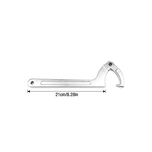 Swetup C Llave Herramienta Ajustable Llave de gancho,Llave de Gancho articulada herramienta de llave ajustable lateral Llave de gancho ajustable Llave de gancho en C para dado de 3/4-2 (19-51 mm)