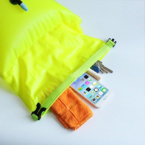 Swim Buoy 28L con Bolsa Seca y Funda Impermeable para teléfono móvil, bañador Hinchable de Agua Abierta Flotador de Burbujas para Nadadores, triatletas, snorkelers y natación Segura, Naranja …