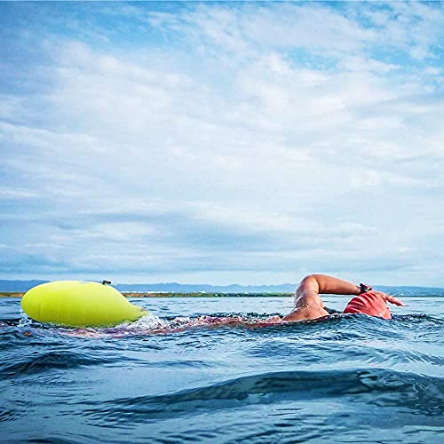 Swim Buoy 28L con Bolsa Seca y Funda Impermeable para teléfono móvil, bañador Hinchable de Agua Abierta Flotador de Burbujas para Nadadores, triatletas, snorkelers y natación Segura, Naranja …