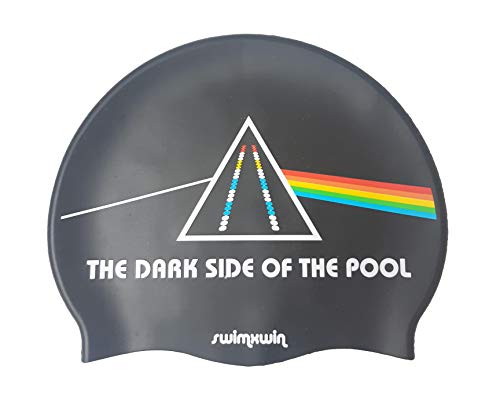 Swimxwin Gorro de Silicona The Dark Side of The Moon | Gorro de Natación| Gorro de Piscina | Alta Comodidad y Adherencia | Diseño Italiano