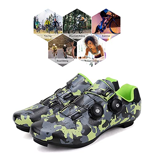 SwissWell Zapatillas de ciclismo para hombre, compatibles con SPD, para montar en carretera, con hebillas, color, talla 44 EU