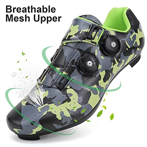SwissWell Zapatillas de ciclismo para hombre, compatibles con SPD, para montar en carretera, con hebillas, color, talla 44 EU