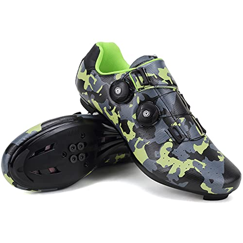 SwissWell Zapatillas de ciclismo para hombre, compatibles con SPD, para montar en carretera, con hebillas, color, talla 44 EU