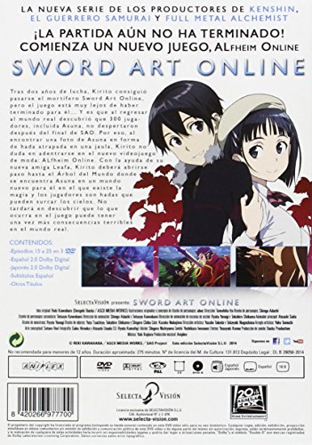 Sword Art Online Temp.1 (Parte 2) Ep. 15 A 25 [DVD]