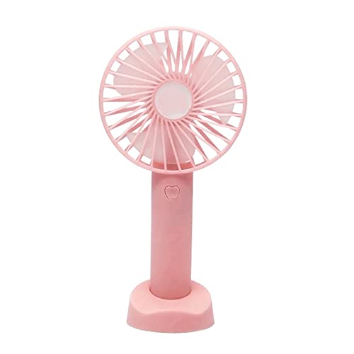 SXSHXCZZ Ventilador de carga USB silencioso de mano, mini compacto, portátil ventilador eléctrico para estudiantes (color de color rosa)