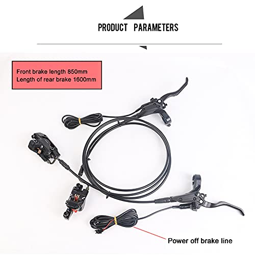 Syfinee Conjunto de freno de disco hidráulico con interruptor de alimentación para bicicleta plegable Scooter eléctrico