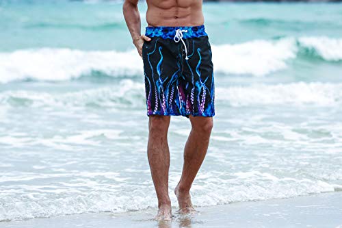 Sykooria Bañador para Hombre Impresión 53D de Cortos Secado Rápido Swim Shorts Ligero Baño Playa Shorts S-XXL