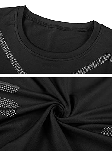 Sykooria Camiseta de Compresión Manga Corta Manga Larga para Hombre Ropa Deportiva de Transpirable y Secado Rápido para Deporte Running Ciclismo Fitness Gym Entrenamiento