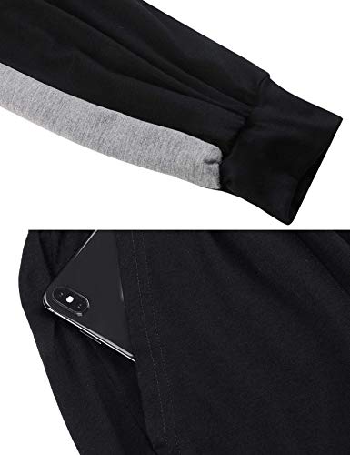 Sykooria Pantalones Chándal de Largos para Mujer Pantalón de Deportivos Algodón con Bolsillo Jogger Fitness Yoga Pijama Correr