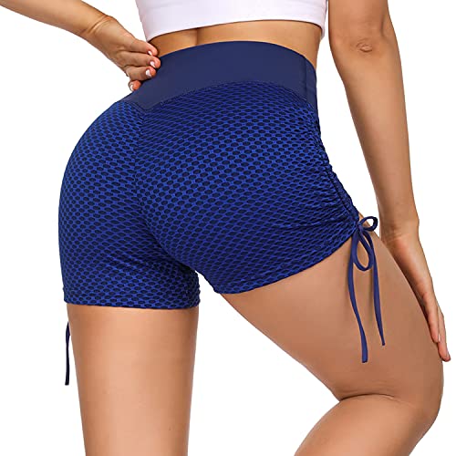 Sykooria Pantalones Cortos Mujer - Pantalon Corto Mujer Deporte Verano con CordóN Mallas Cortas Mujer EláStico Alta Cintura para Correr Gimnasio Gym Yoga