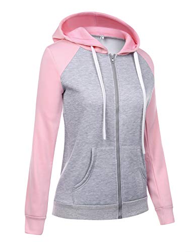 Sykooria Sudadera con Capucha para Mujer Flannel Chaqueta Deportivo con Cremallera y 2 Bolsillo Invierno Otoño para Mujeres Casual Correr Fitness