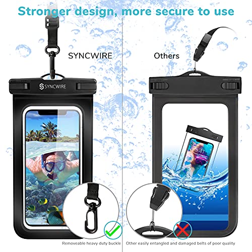 Syncwire Funda Impermeable Universal, 2 Unidades Bolsa para móvil estanca a Prueba de Agua IPX8 para iPhone XS MAX XR XS X 8 7 6 Plus se 5s, Xiaomi Redmi Note 7 Pro, Galaxy S10+ S9 S8, Huawei P30 Pro