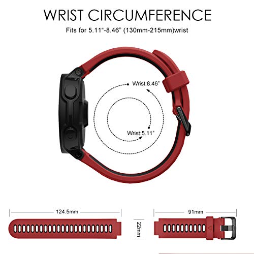 Syxinn Compatible con Correa Forerunner 735XT Banda de Reemplazo Silicona Suave Sports Pulsera para Forerunner 735XT/235/220/230/620/630