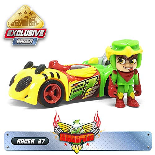 T-RACERS Eagle Jump Challenge – Lanzador con rampa, 1 piloto y 1 Coche Exclusivo y Accesorios. Pista de Coches de Juguete