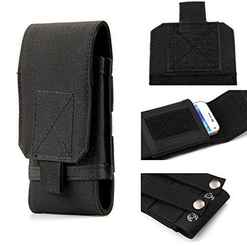 Tactical MOLLE Smartphone Holster, Universal Army Mobile Phone Belt Pouch EDC Security Pack Carry Accessory Kit Blowout Pouch Belt Loops Waist Bag Case For iPhone 6/6s 6plus Samsung Galaxy S7 S6 edge