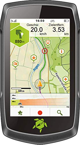 TAHUNA TEASI One⁴ Bundle - Navegador para Exteriores con Bluetooth, brújula y mapas Europeos, Incluye Sensor de Velocidad y 2 Soportes