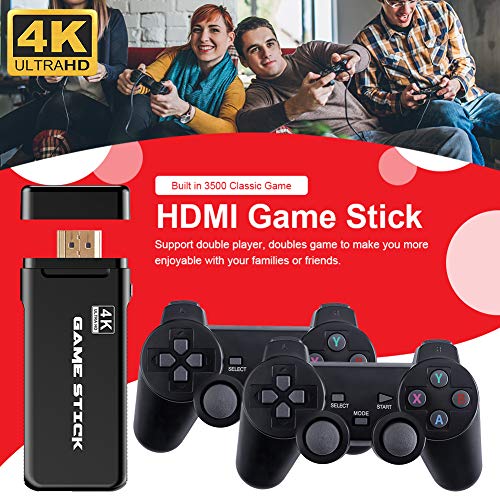 taianle Consola de Juegos Retro USB Consola inalámbrica Game Stick Consola de Videojuegos HD Salida de TV HDMI 4K Regalo de Doble Jugador para Adultos y niños (Controlador y Game Stick)